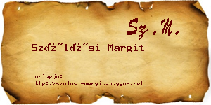 Szőlősi Margit névjegykártya